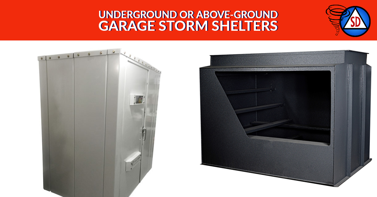 Underground or Above-Ground Garage Storm Shelters